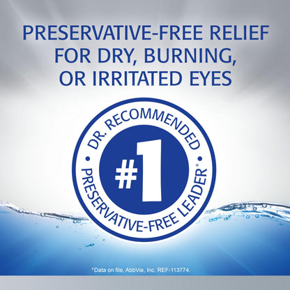 Refresh Optive Advanced Preservative-Free Lubricant Eye Drops – 30 Single-Use Vials