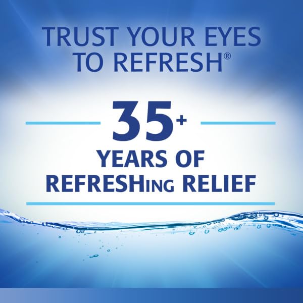 Refresh Optive Lubricant Eye Drops – Preservative-Free, 60-Count Single-Use Vials