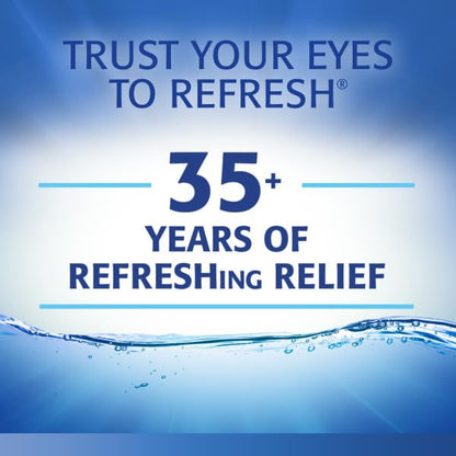 Refresh Optive Lubricant Eye Drops – Preservative-Free, 60-Count Single-Use Vials