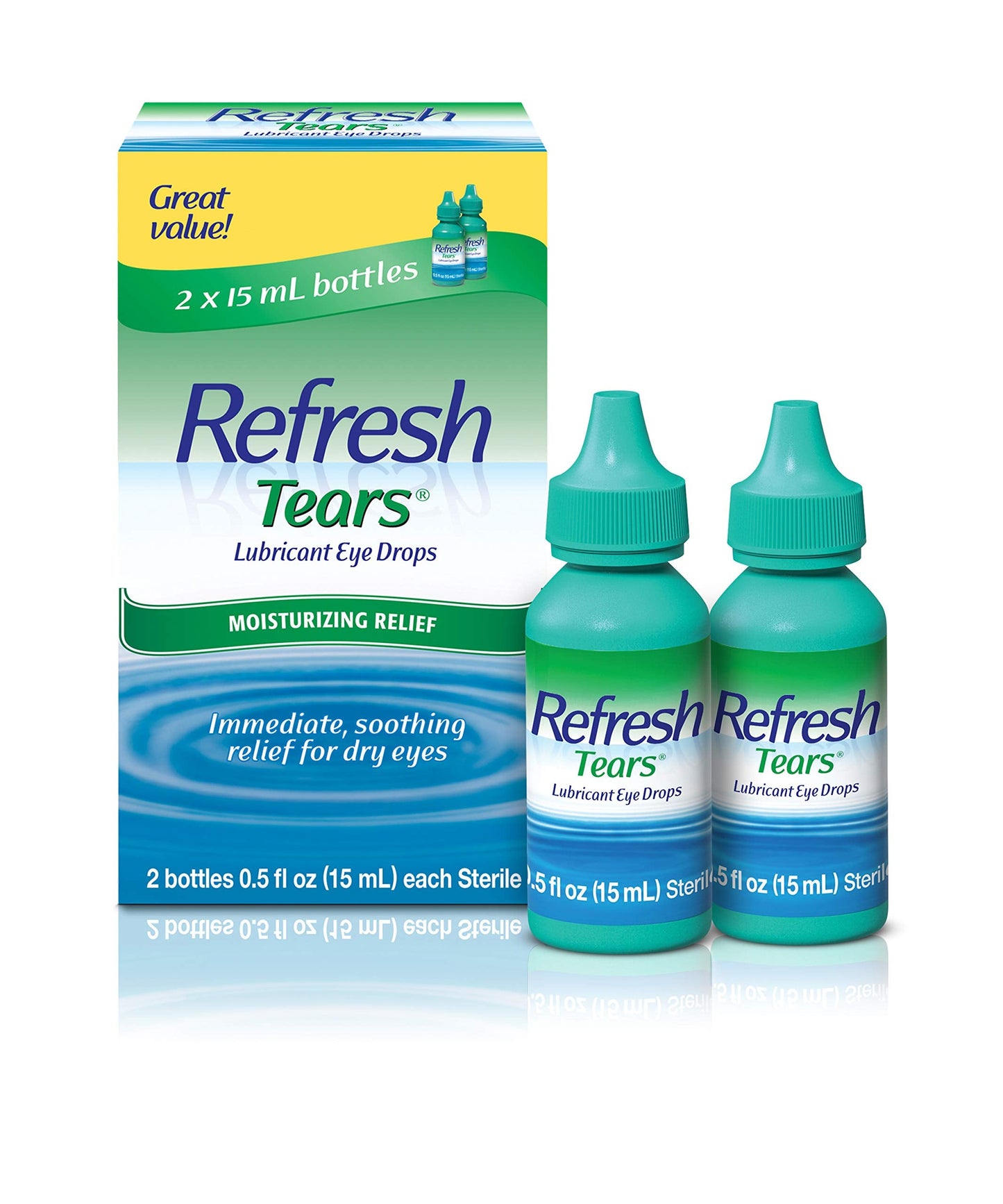 Refresh Tears Lubricant Eye Drops — 2 Bottles, 0.5 fl oz