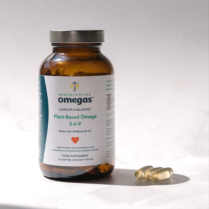 Regenerative Omegas - Ahiflower Oil, Fish-Free 120 Softgels (40 day supply)