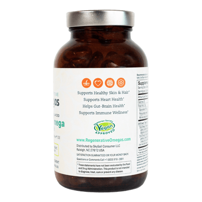 Regenerative Omegas - Ahiflower Oil, Fish-Free 120 Softgels (40 day supply)