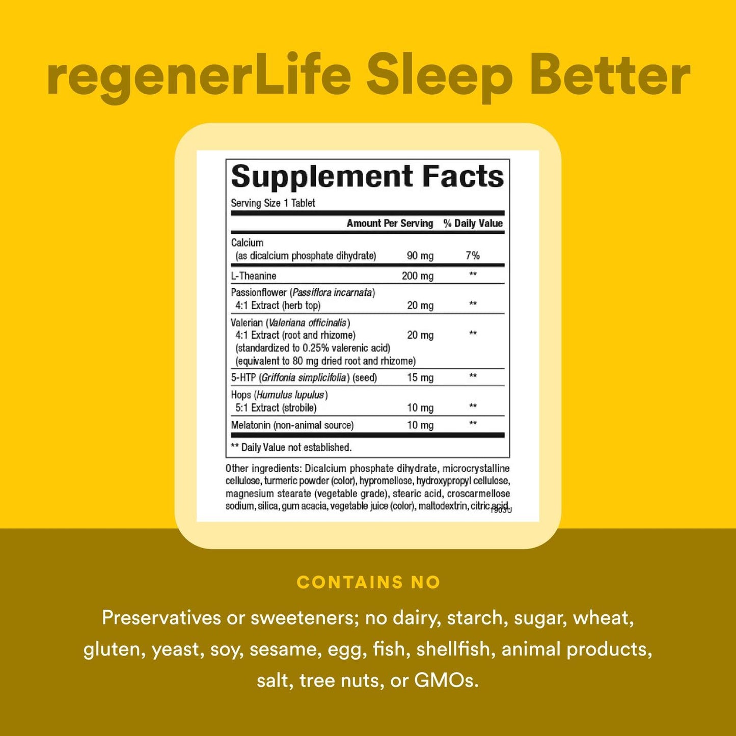 Natural Factors REGENERLIFE Sleep Better, 60 Tablets | Sleep Support