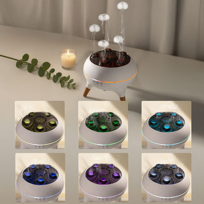 REGISDESK Mushroom Cloud Aroma Diffuser – 7 Smoke Modes, Jelly Fog, 7-Color LED, 3-Timer, Auto Shut-Off | Quiet Home & Office Decor