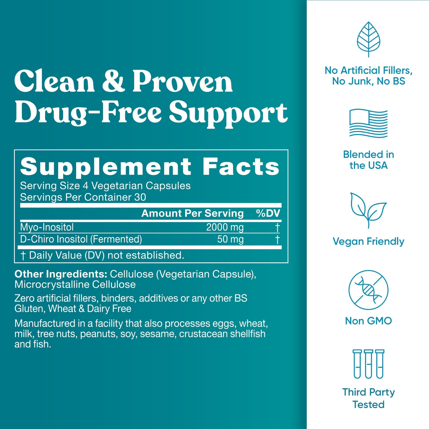 Regulate Cycle Support – Myo-Inositol 40:1 (2000mg) & D-Chiro Inositol 50mg