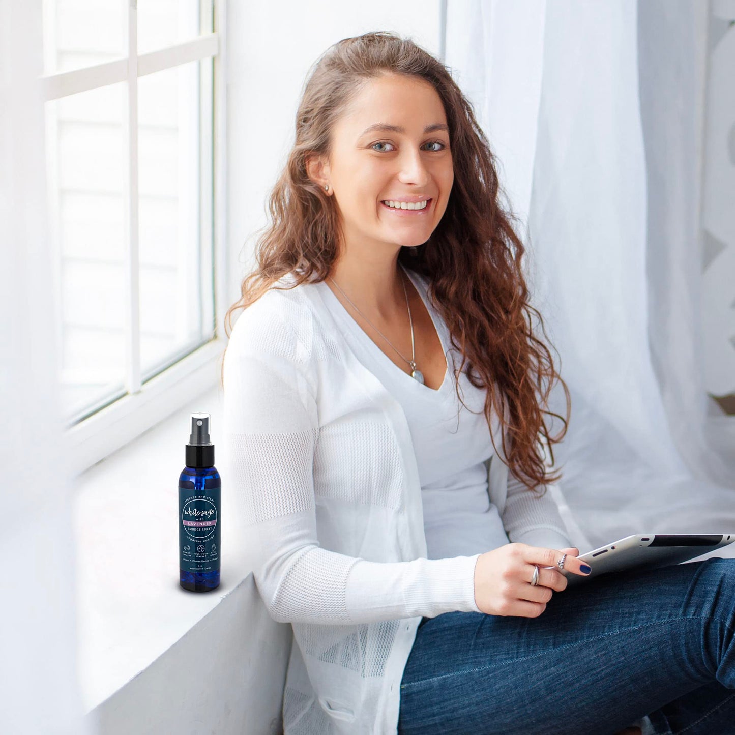 White Sage Smudge Spray – Spiritual Cleansing & Aura Protection | Reiki Energized 8oz