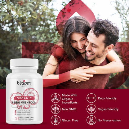 Bloom Health Reishi Mushroom Capsules – Organic Ganoderma Lucidum for Immune Support