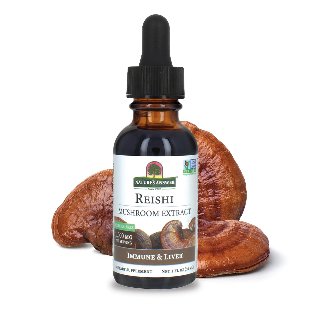 Nature's Answer Reishi Mushroom Extract – Alcohol Free, 1 fl oz (30 ml)
