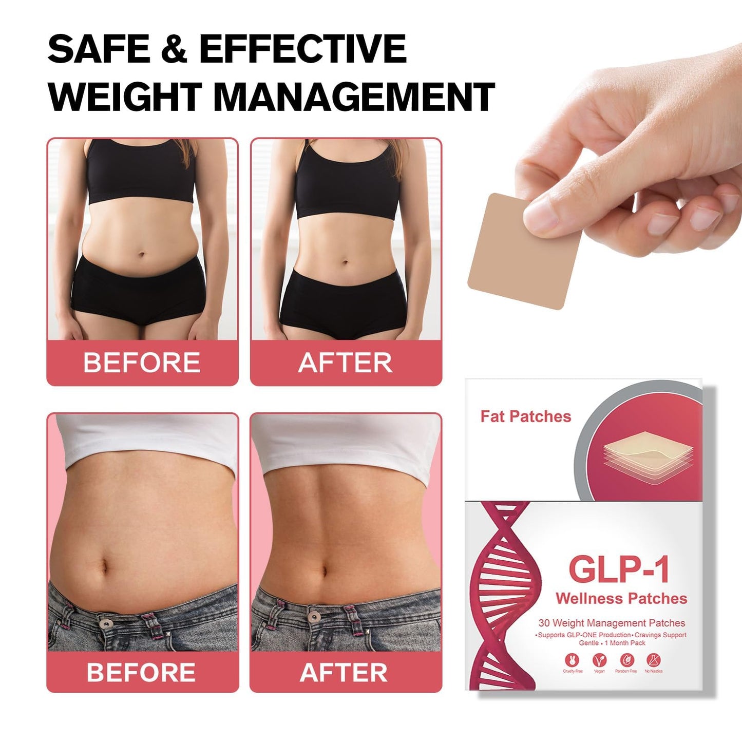 RejuvaCare Ozem Patch | 2025 New Ozempatch | Natural Body Patch for Men & Women - 30 Count