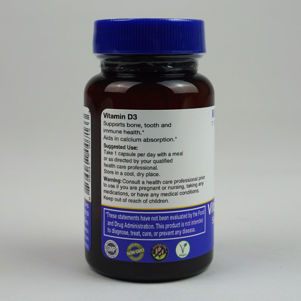 Rejuvenation Therapeutics Vitamin D3 - Bone Health Support | 60 Vegan Capsules
