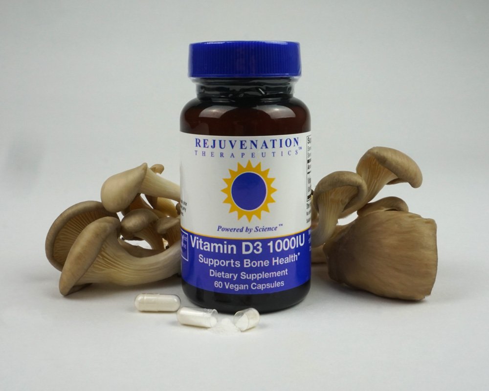 Rejuvenation Therapeutics Vitamin D3 - Bone Health Support | 60 Vegan Capsules