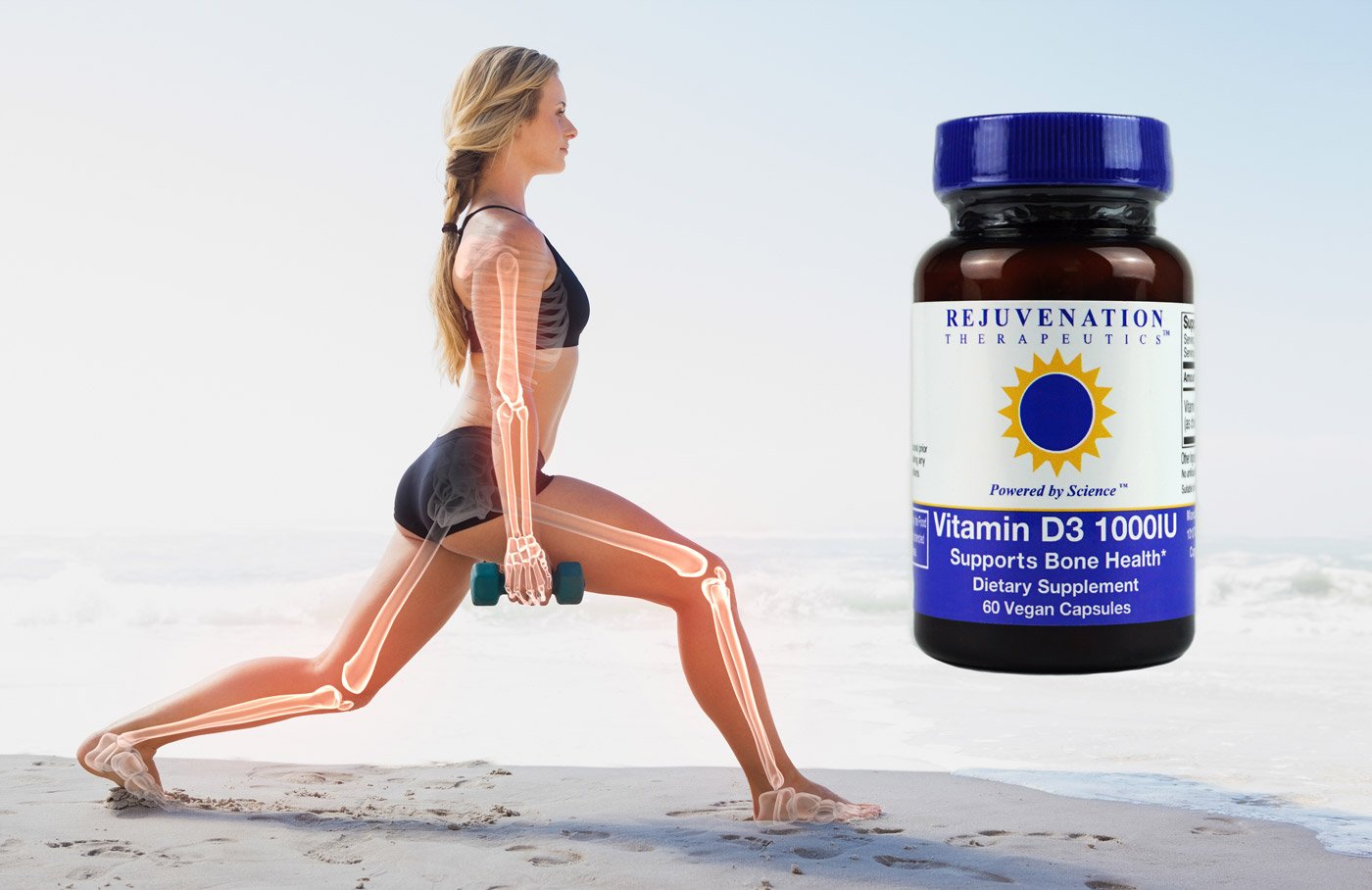 Rejuvenation Therapeutics Vitamin D3 - Bone Health Support | 60 Vegan Capsules