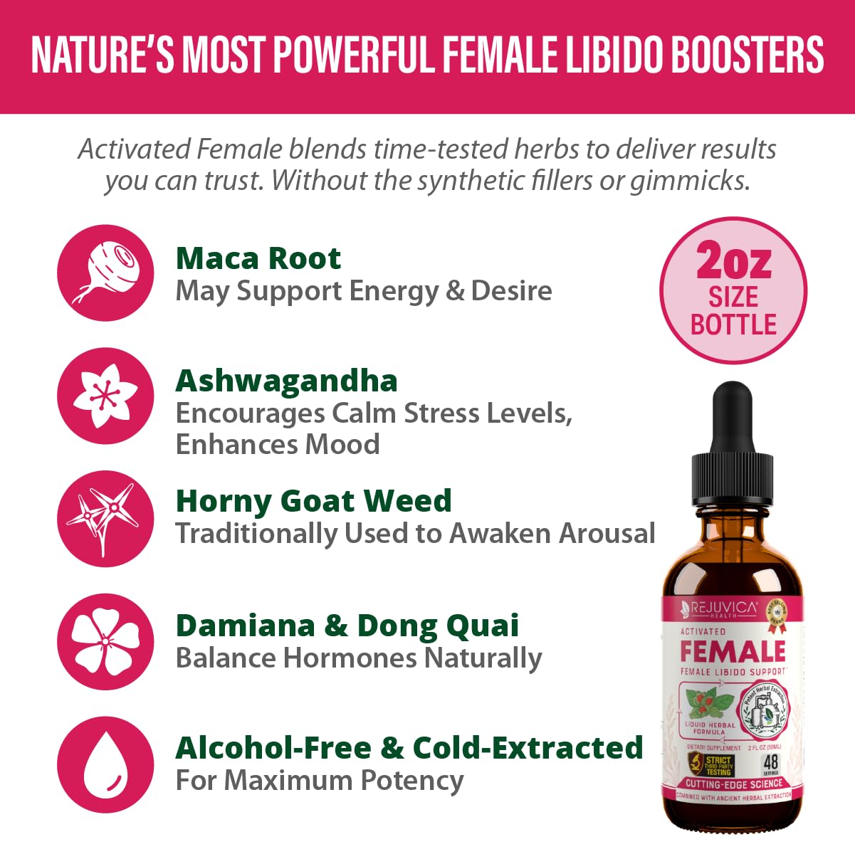 Rejuvica Health Activated Female – Advanced Female Libido Support (Liquid Delivery)