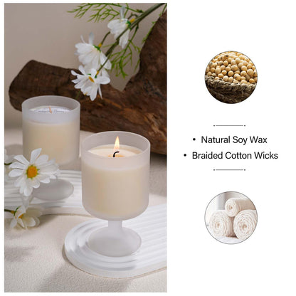 REKMO AMOY LANGYE Luxury Lemon & Basil Soy Candle – 6 oz, Non-Toxic, Long-Lasting Burn