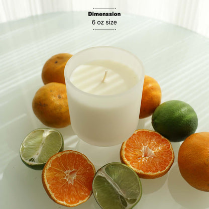 REKMO AMOY LANGYE Luxury Lemon & Basil Soy Candle – 6 oz, Non-Toxic, Long-Lasting Burn