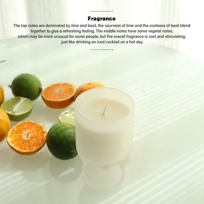 REKMO AMOY LANGYE Luxury Lemon & Basil Soy Candle – 6 oz, Non-Toxic, Long-Lasting Burn