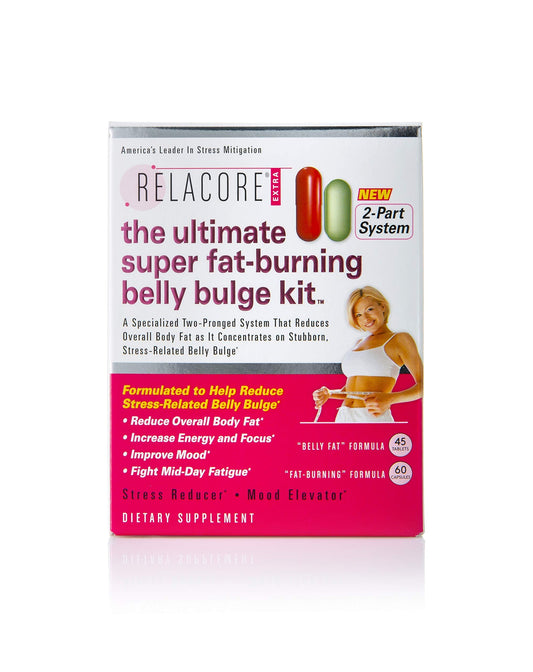 Relacore Ultimate Belly Bulge Kit – Two-Pronged Fat-Burning & Stress Relief (15-Day) BritishVita | Premium UK Vitamins & Wellness Supplements