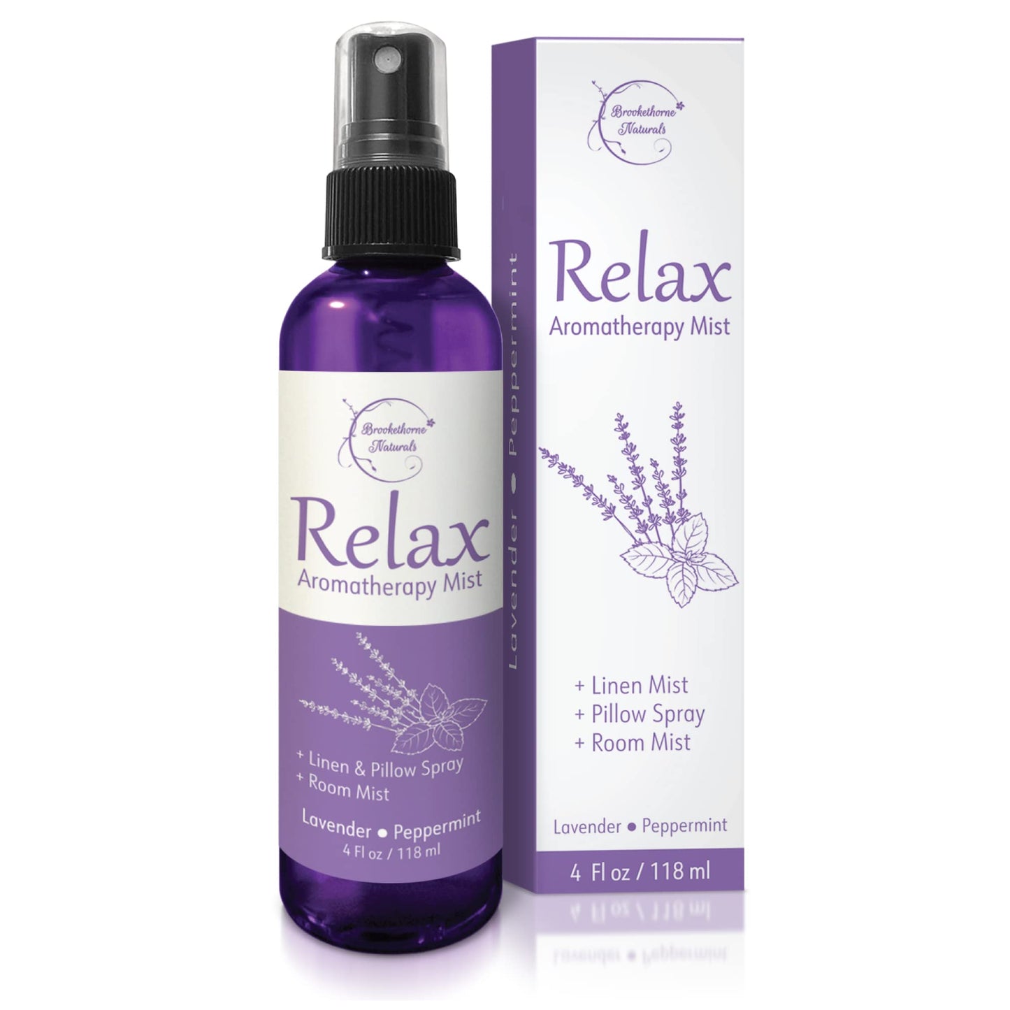 Relax Lavender Sleep Spray – Linen & Pillow Mist, 4oz | Brookethorne Naturals