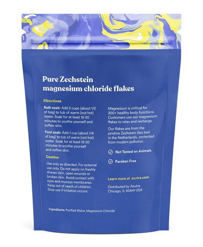 ASUTRA Magnesium Chloride Bath Flakes 2 lbs | Rapid Absorption