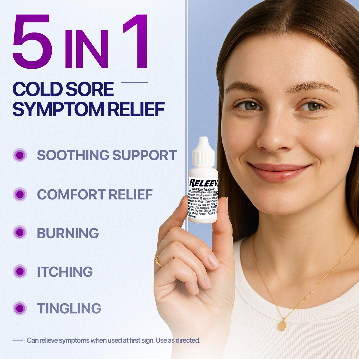 Releev 1 Day Cold Sore Treatment 6ml – Targeted Relief, Viracea Formula