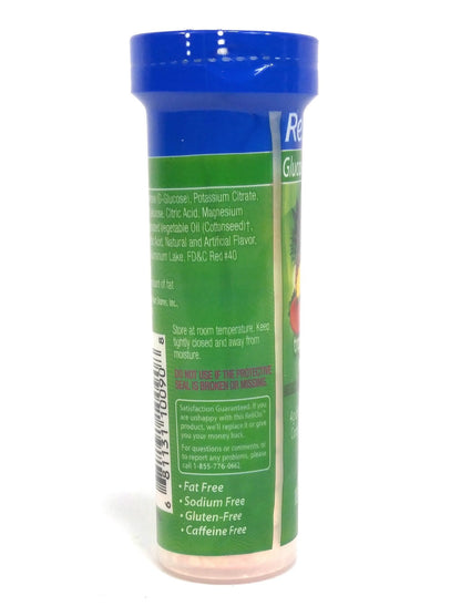 ReliOn Glucose Tropical Fruit Tablets, On-The-Go Tube, 10 Tablets