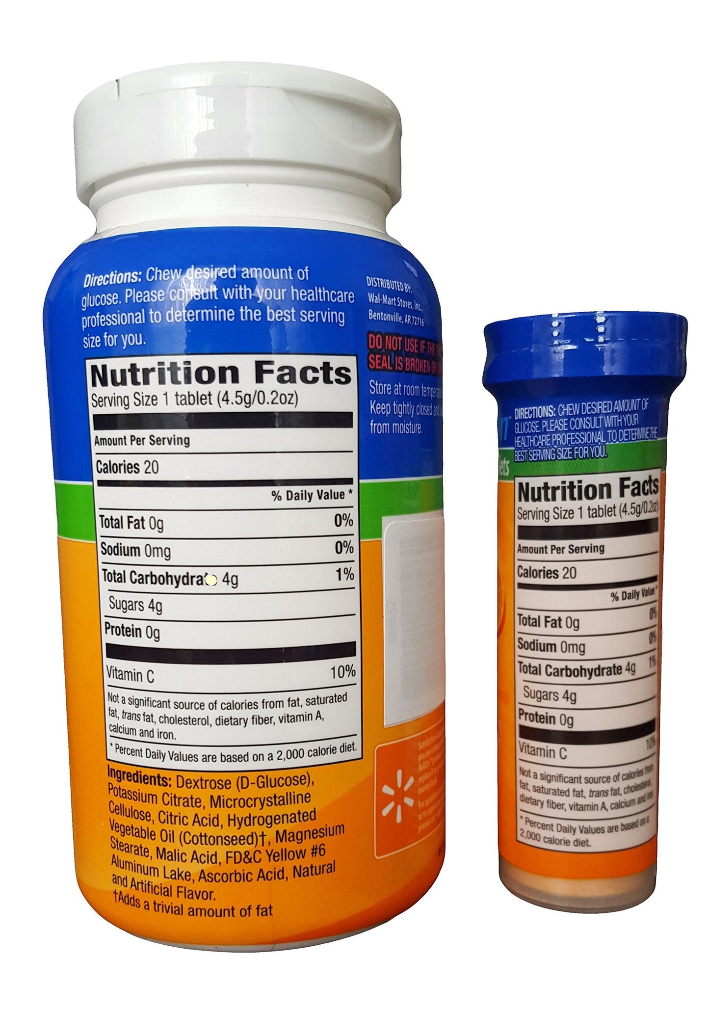 ReliOn Glucose – 50 Tablets with On-The-Go Tube (Orange) by Reli On