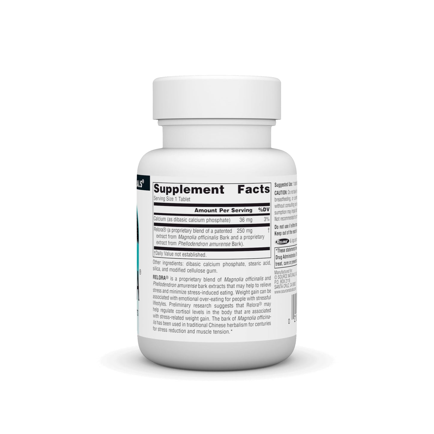 Source Naturals Relora 250 mg - 90 Tablets | Stress & Appetite Support