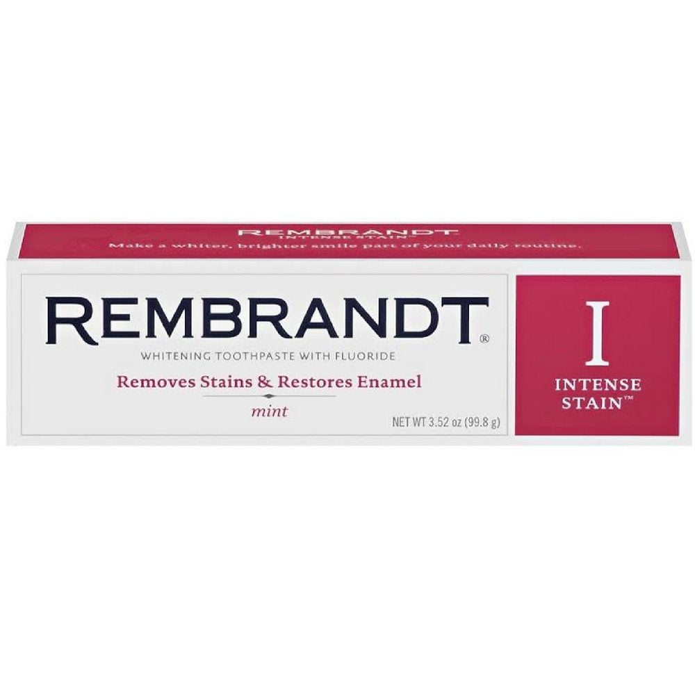 Rembrandt Intense Stain Whitening Mint Toothpaste – 3.52 oz (Pack of 6)