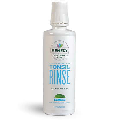 Remedy Mouthwash & Tonsil Stone Remover Rinse – Mint 17oz | Alcohol-Free, Paraben-Free, Gluten-Free
