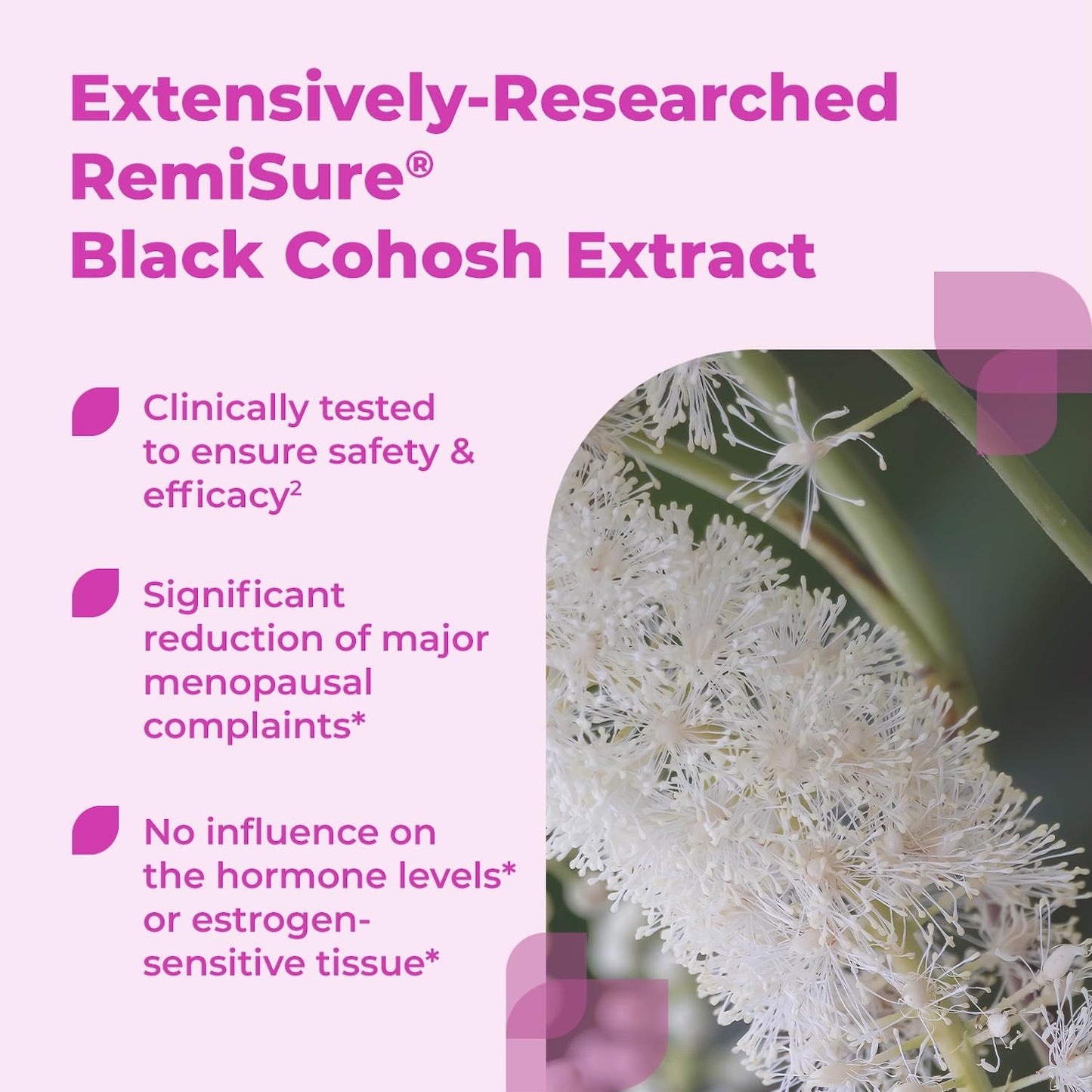 Remifemin Menopause Symptoms Relief – Clinically Proven Black Cohosh, Hormone-Free, Made in Germany, 60 Tablets