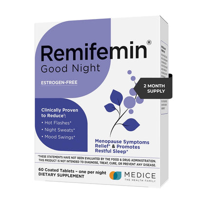 Remifemin Good Night – Menopause Relief & Sleep Support | Estrogen-Free, Black Cohosh, Made in Germany | 60 Tablets