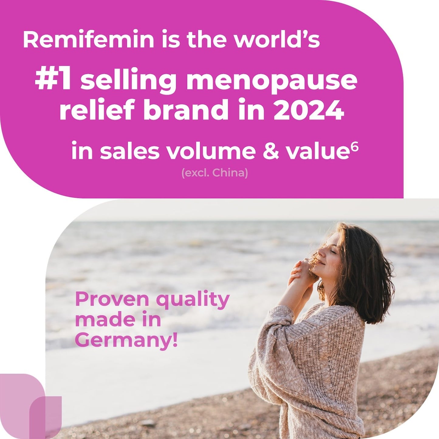 Remifemin Menopause Symptoms Relief – Estrogen-Free Black Cohosh, Made in Germany, 120 Tablets
