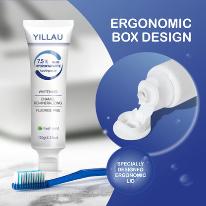 Nano Hydroxyapatite Toothpaste 7.5% – Fluoride-Free, Enamel Protection, Whitening