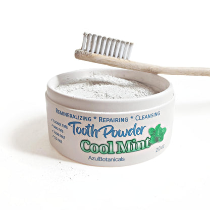 Remineralizing Tooth Powder - Cool Mint (Fluoride Free, SLS Free, Nano Free)