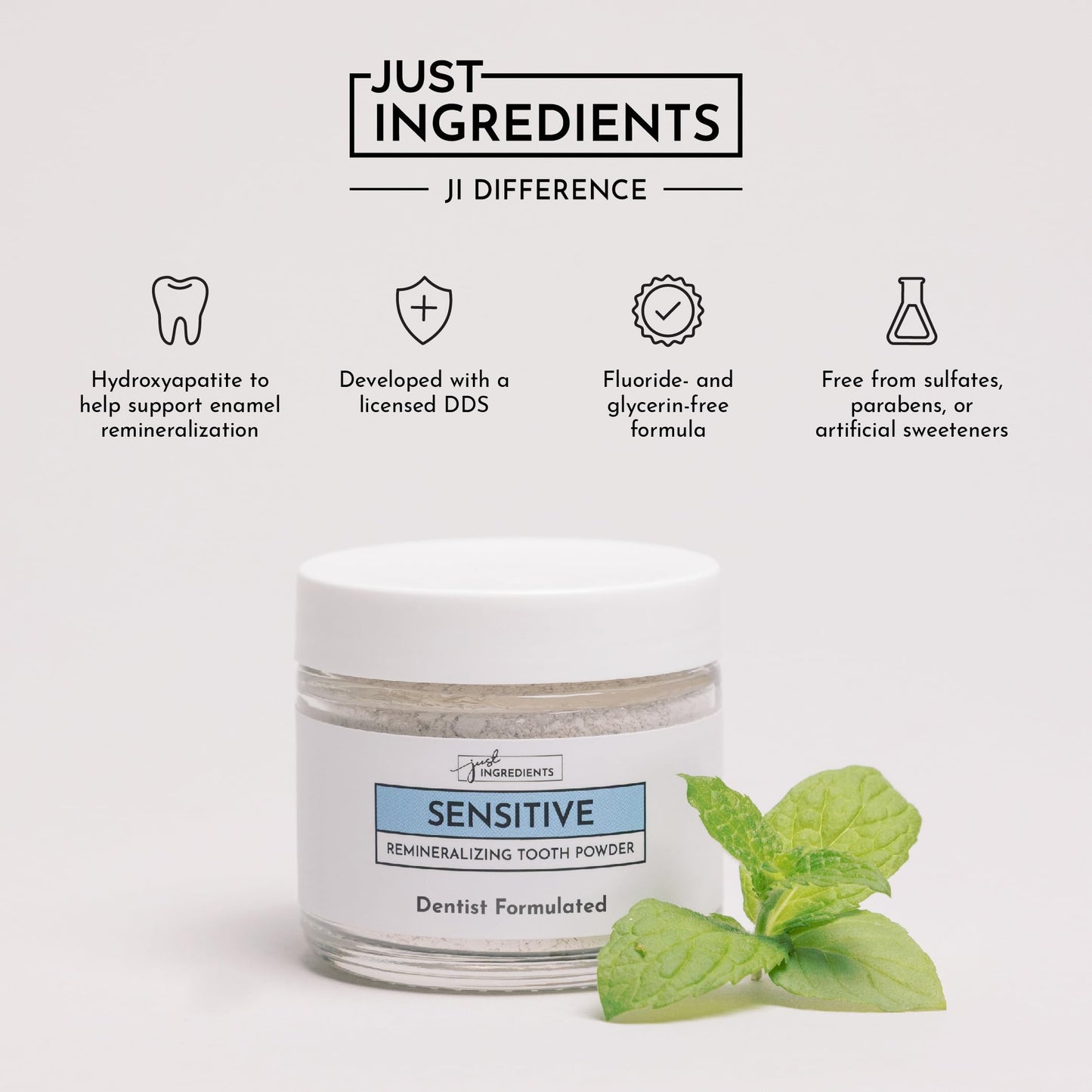 Remineralizing Tooth Powder – Fluoride-Free Oral Care (Regular & Sensitive) – Vegan, Non-GMO