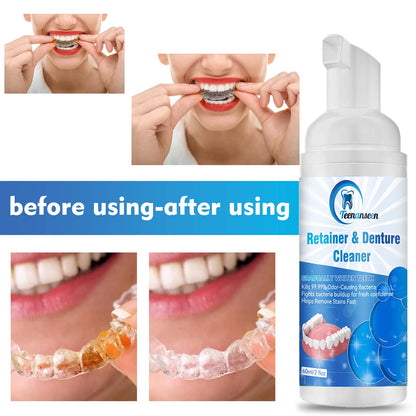 Aligner Cleaner & Denture Cleaner Foam – 2 Pack Whitener for Mouth Guards