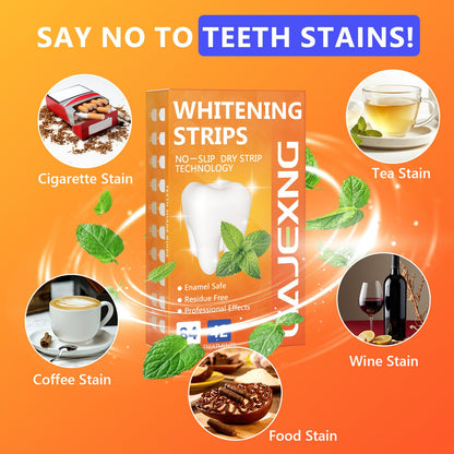 Teeth Whitening Strips – 84 Strips (42 Treatments) Enamel-Safe Mint