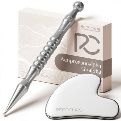 Rena Chris Acupuncture Pen – Manual Reflexology & Gua Sha Set