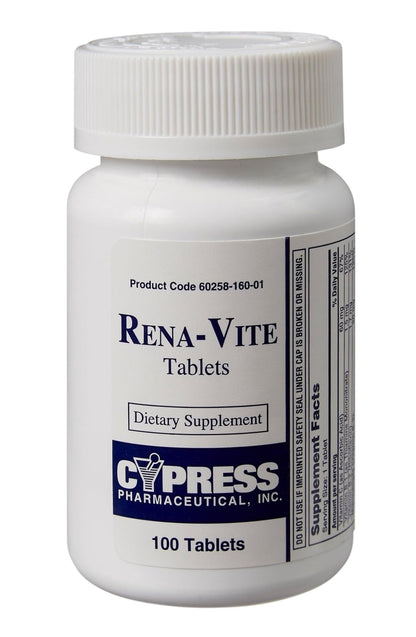 Rena-Vite Tablets, 100 Tablets Per Bottle (3 Bottles) – B Vitamin Dietary Supplement