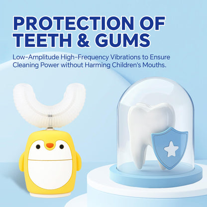 Renaelelife Kids Sonic Toothbrush – U‑Shaped, IPX7, 5 Modes, 360° Cleaning