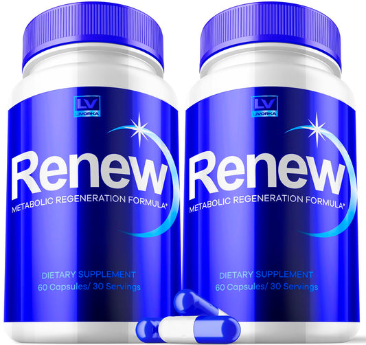 2 Pack Renew Capsules – Renew Pills, Renew Capsules Advanced & Renew Maximum | 120 Capsules for 2 Months BritishVita | Premium UK Vitamins & Wellness Supplements
