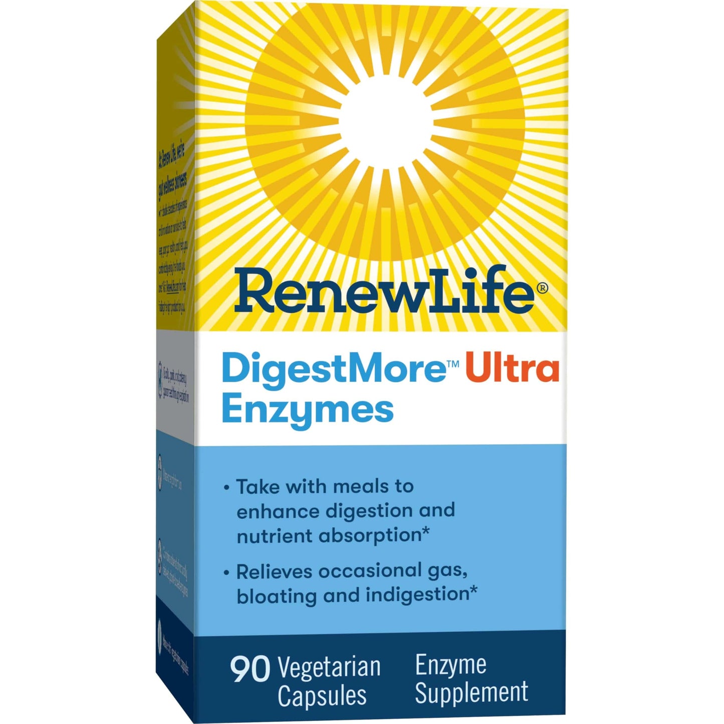 Renew Life DigestMore Ultra Enzymes | Ultra-Strength Plant-Based Digestive Enzymes - 90 Veg Capsules