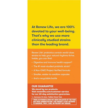 Renew Life Everyday Probiotic Capsules - 30 Count, 15B CFU, Dairy/Soy/Gluten-Free