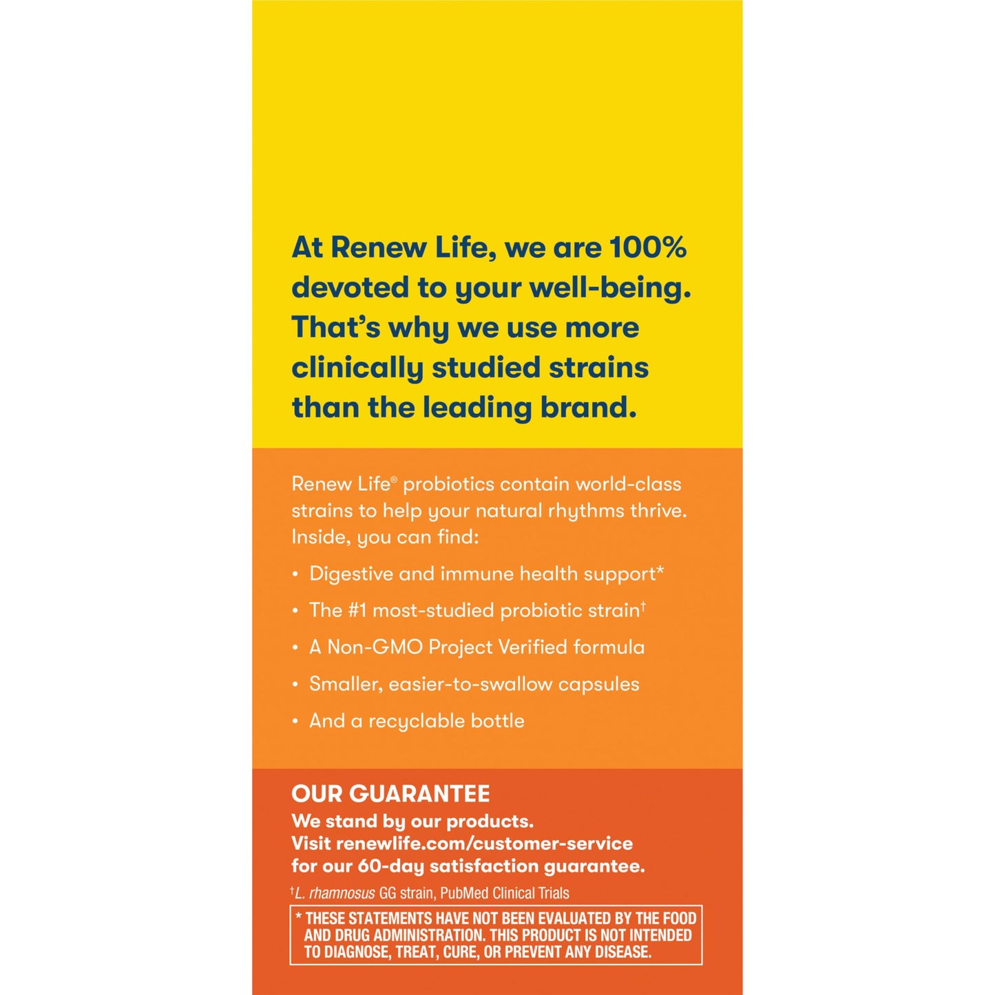 Renew Life Everyday Probiotic 15B CFU – 30 Count | L. rhamnosus GG