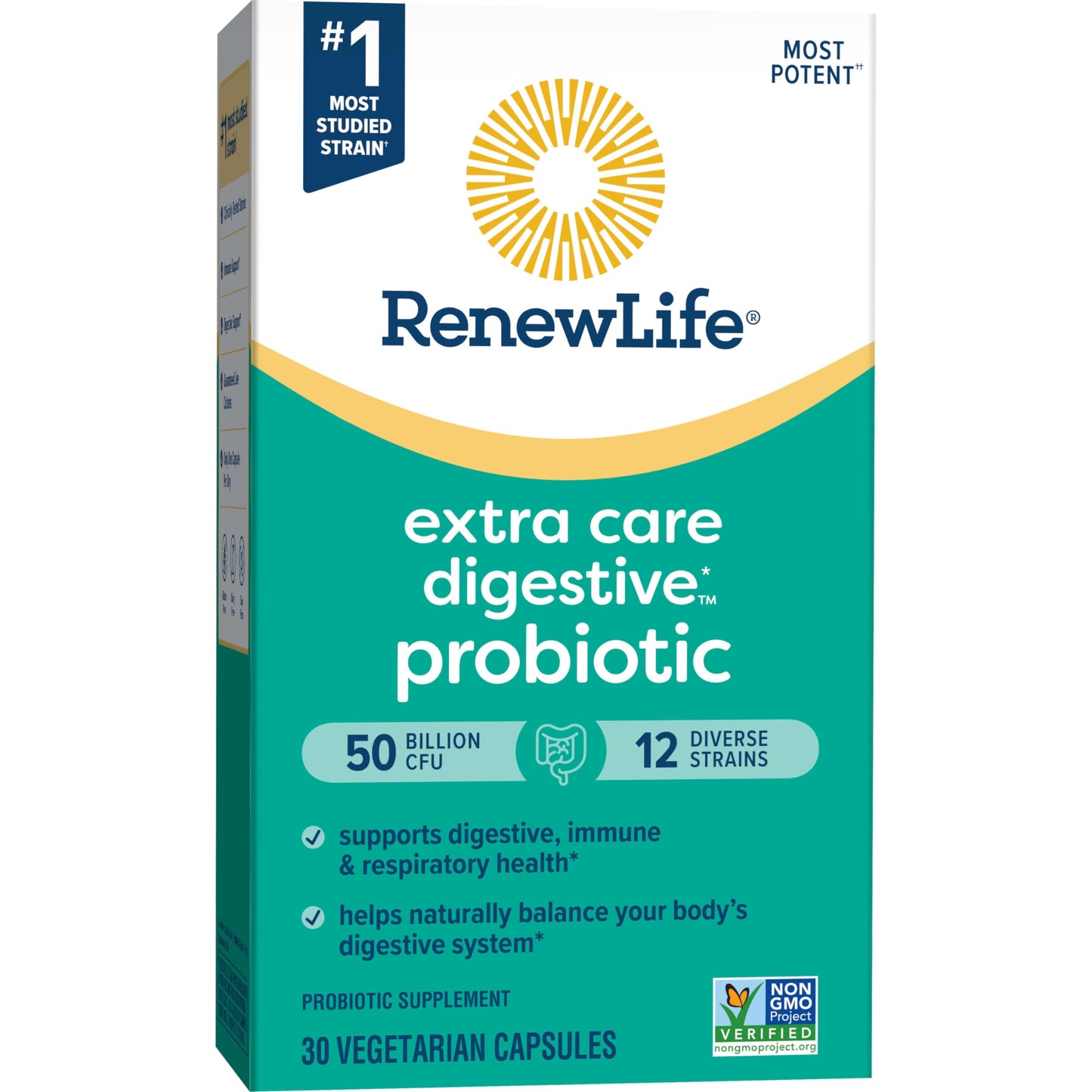 Renew Life Extra Care Probiotic 50B CFU Go-Pack 30 Ct – Immune & Digestive Health