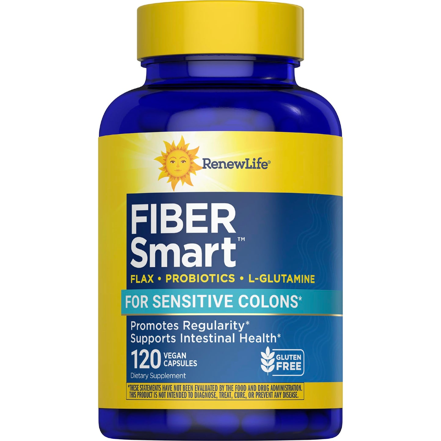 Renew Life Fiber Smart - Gluten & Soy Free Fiber Supplement, 120 Veg Capsules