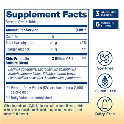 Renew Life Kids Probiotic Chewables 3 Billion CFU – Berry, 60 Count