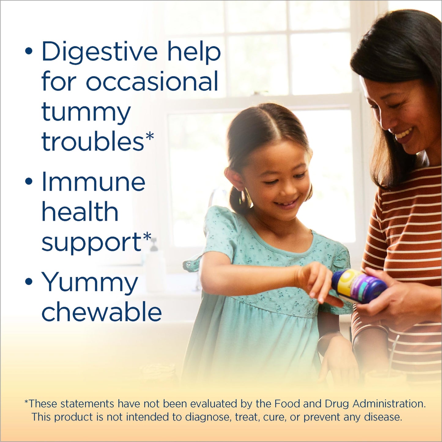 Renew Life Kids Probiotic Chewables – 3 Billion CFU, Digestive & Immune Support, Raspberry, 30 Tablets