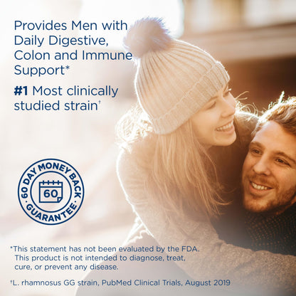 Renew Life Men's Care Probiotic Capsules – 90 Billion CFU, 12 Strains, 30 Count