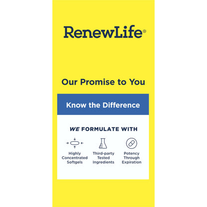 Renew Life Norwegian Gold Critical Omega-3 Fish Oil 850 mg Burp-Free Softgels (Pack May Vary)